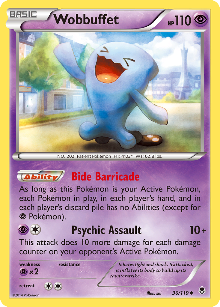 Wobbuffet 36 Uncommon card from Phantom Forces