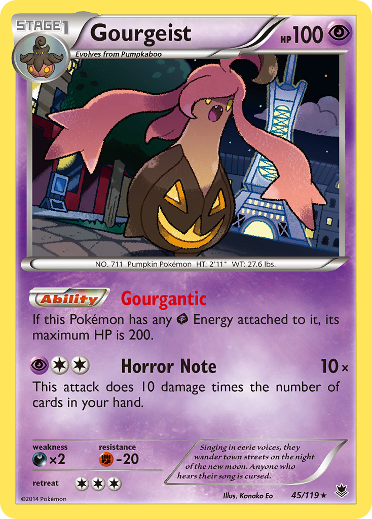 Gourgeist 45 Rare Holo card from Phantom Forces