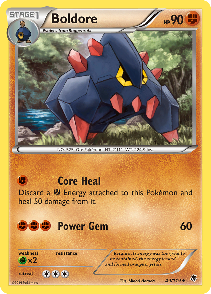Boldore 49/119 Uncommon card from Phantom Forces
