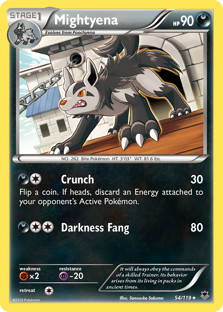 Mightyena 54 Rare card from Phantom Forces