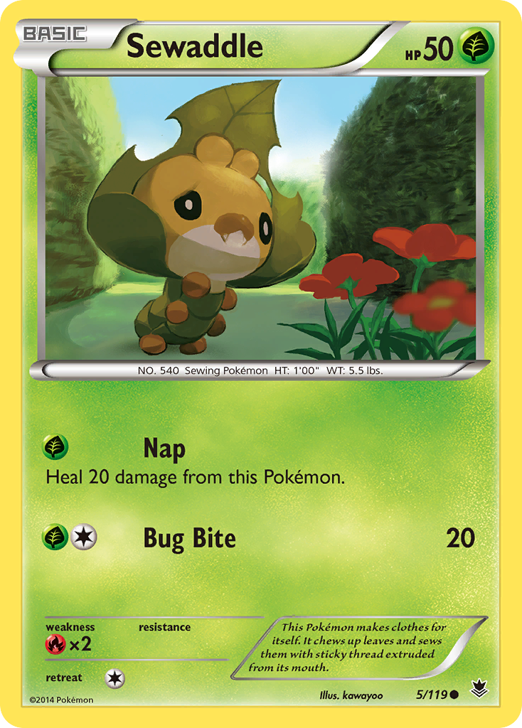 Sewaddle 5 Common card from Phantom Forces