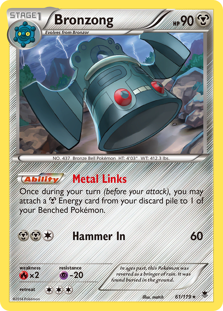 Bronzong 61 Rare card from Phantom Forces