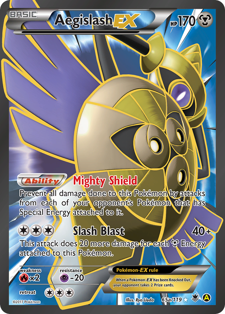 Aegislash-EX 65a Rare Ultra card from Phantom Forces
