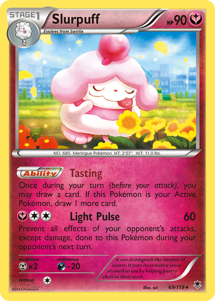Slurpuff 69 Rare Holo card from Phantom Forces