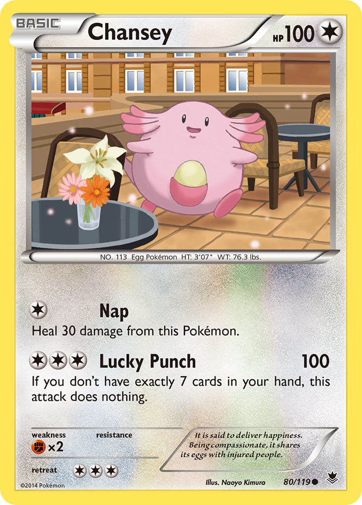 Chansey 80 Common card from Phantom Forces