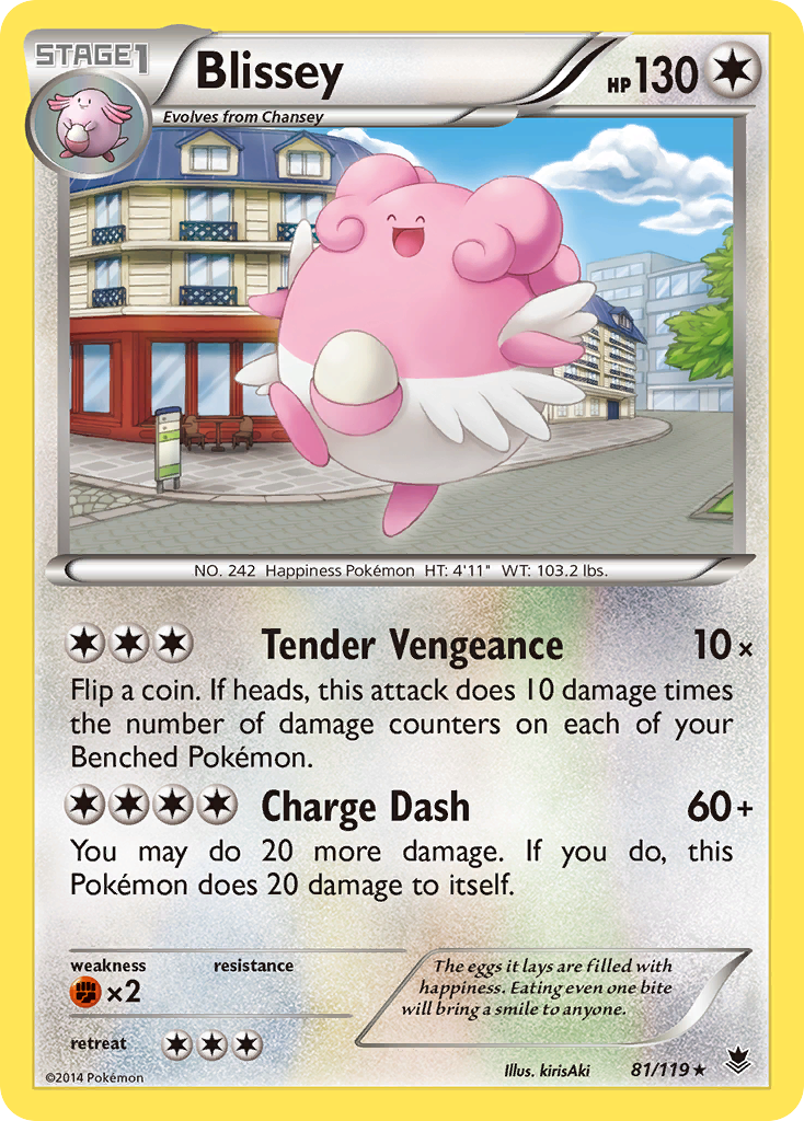 Blissey 81/119 Rare card from Phantom Forces