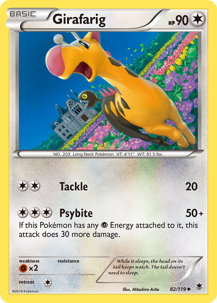 Girafarig 82 Uncommon card from Phantom Forces