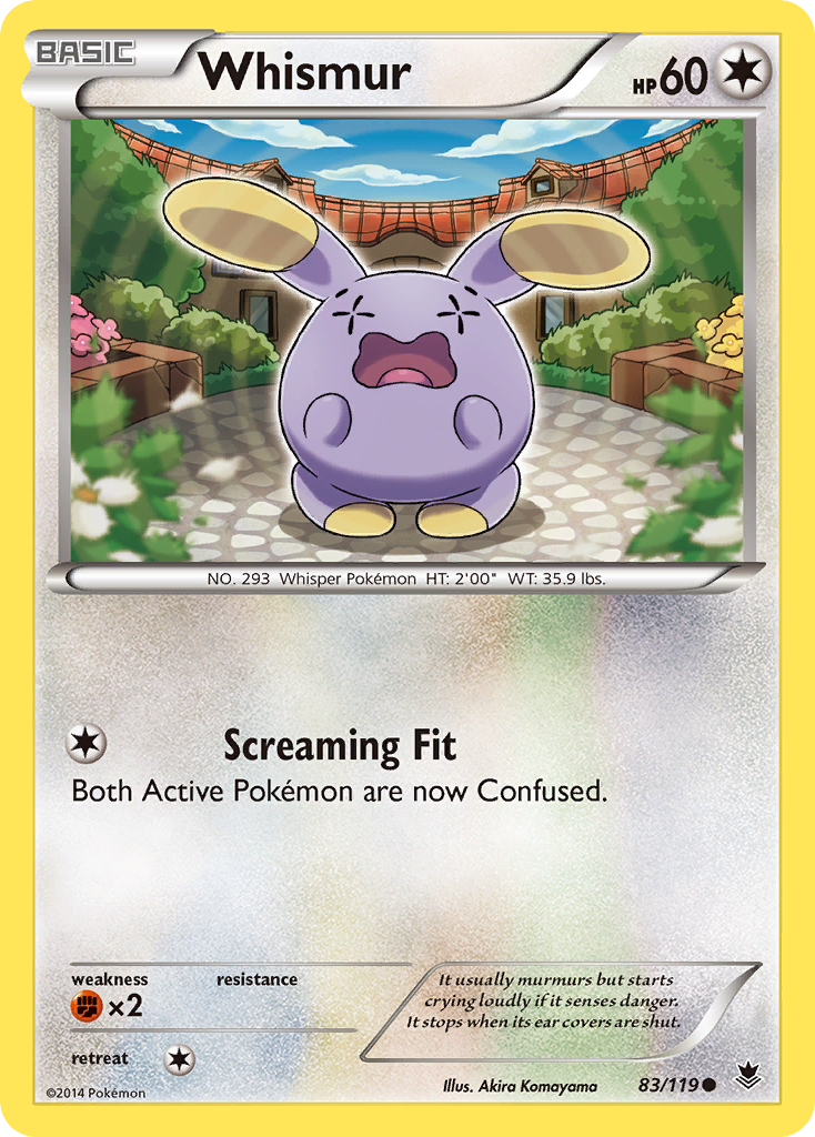 Whismur 83 Common card from Phantom Forces