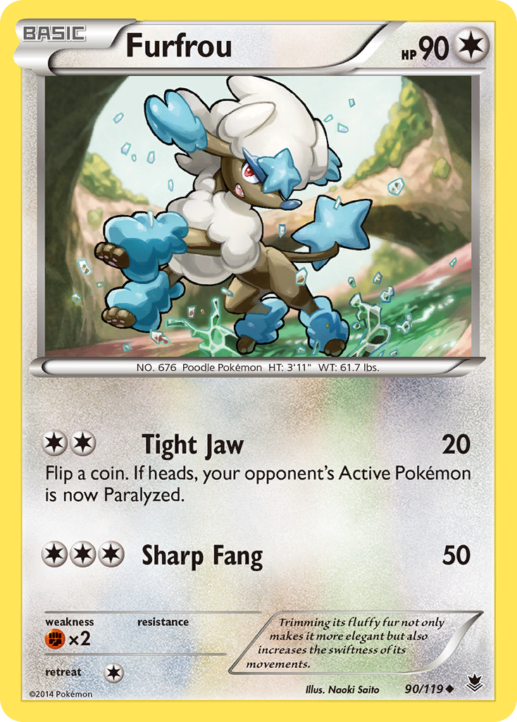 Furfrou 90 Uncommon card from Phantom Forces