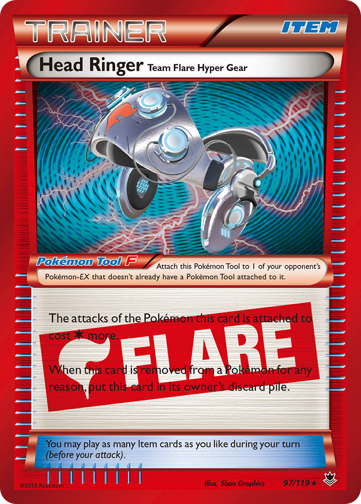 Head Ringer Team Flare Hyper Gear 97/119 Rare Holo card from Phantom Forces