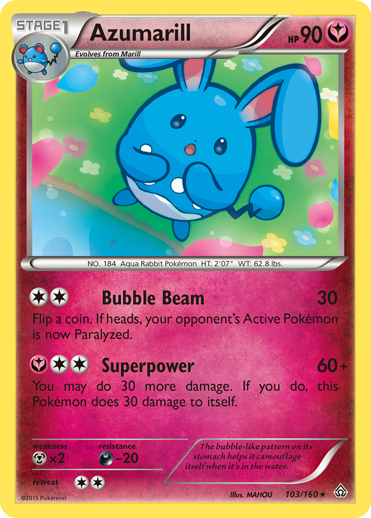 Azumarill 103 Rare card from Primal Clash
