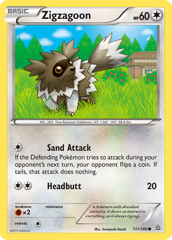 Zigzagoon 111/160 Common card from Primal Clash