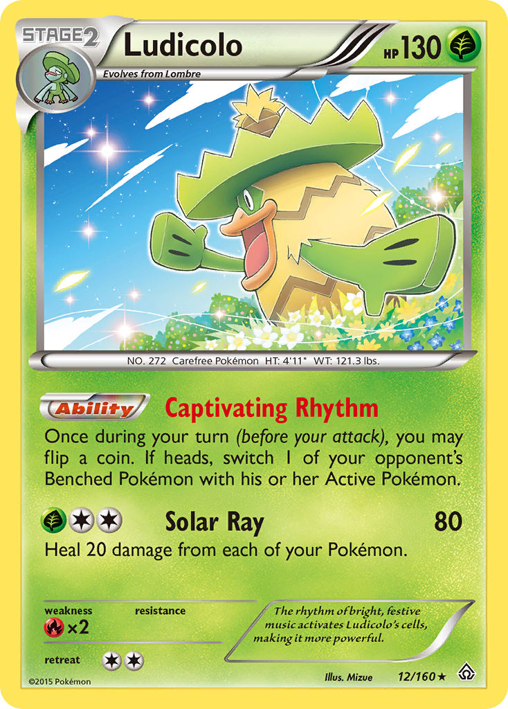 Ludicolo 12 Rare Holo card from Primal Clash