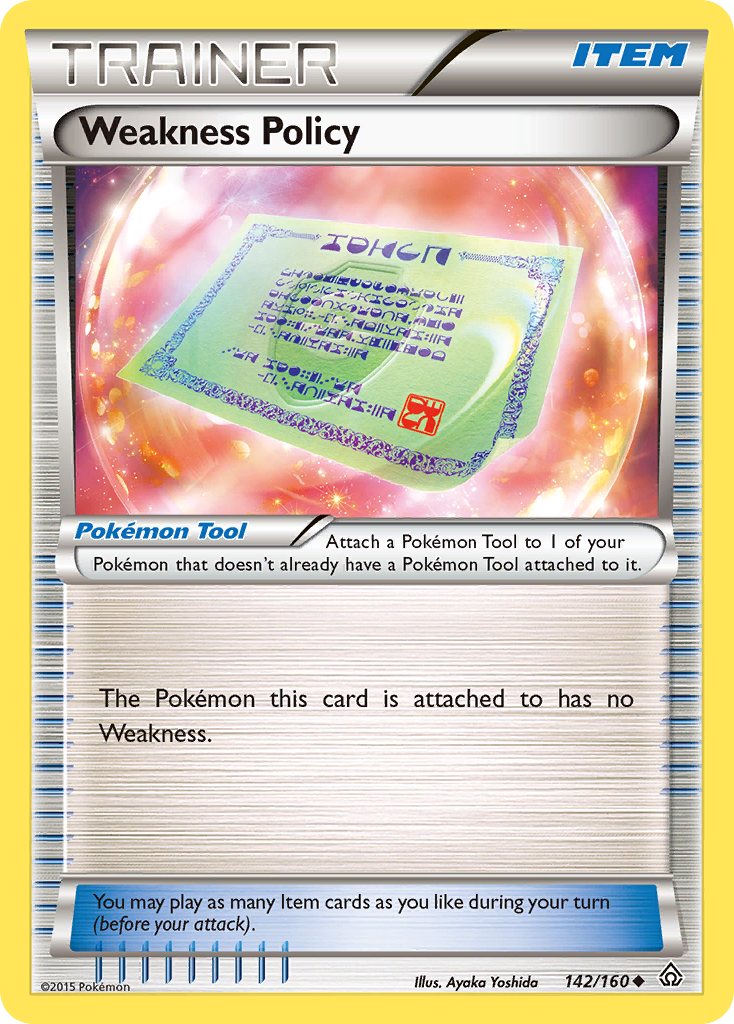 Weakness Policy 142 Uncommon card from Primal Clash