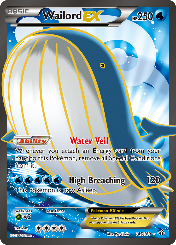 Wailord-EX 147 Rare Ultra card from Primal Clash