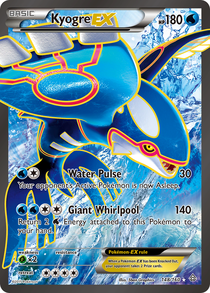 Kyogre-EX 148 Rare Ultra card from Primal Clash
