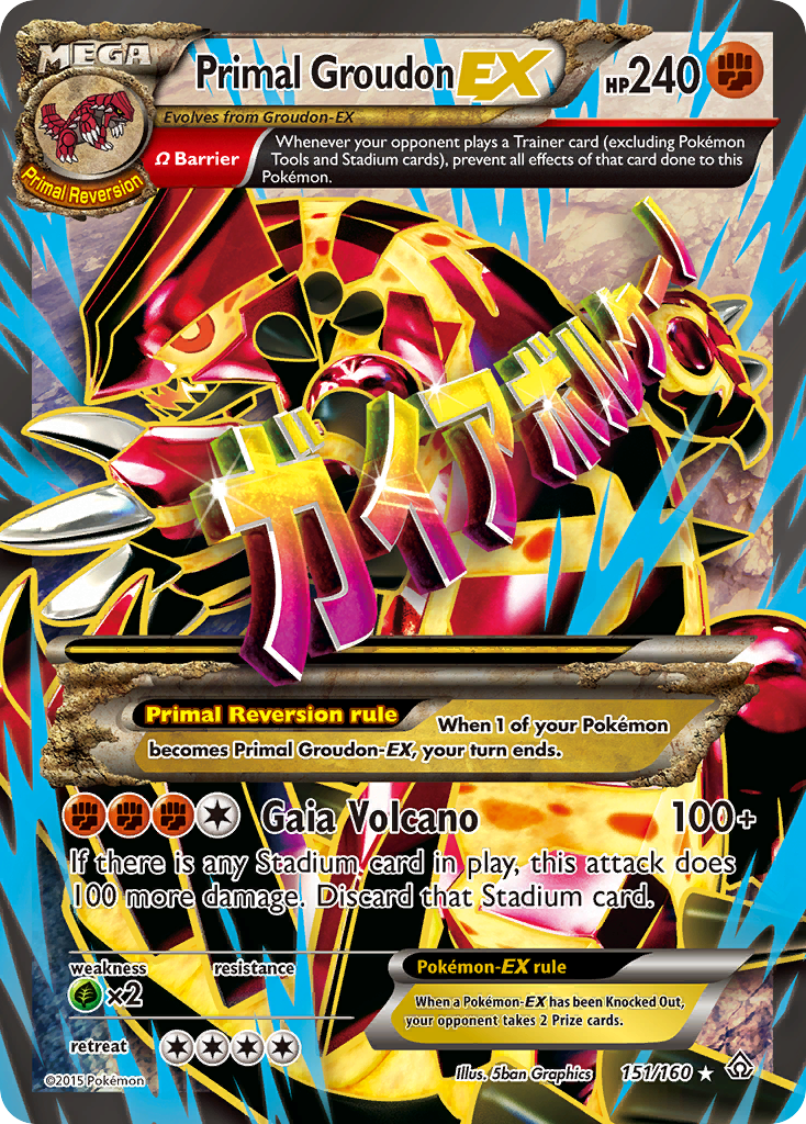 Primal Groudon-EX 151 Rare Ultra card from Primal Clash