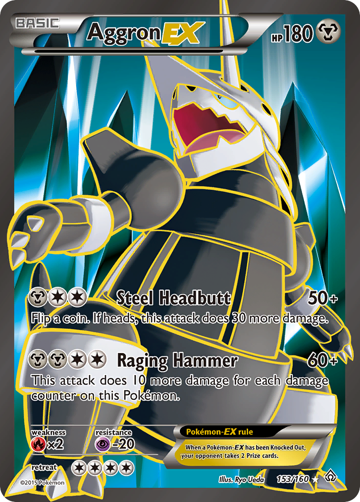 Aggron-EX 153 Rare Ultra card from Primal Clash