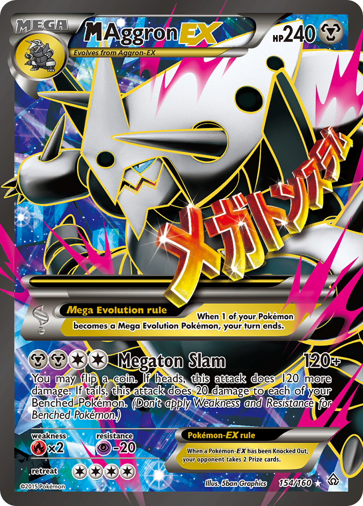 M Aggron-EX 154 Rare Ultra card from Primal Clash