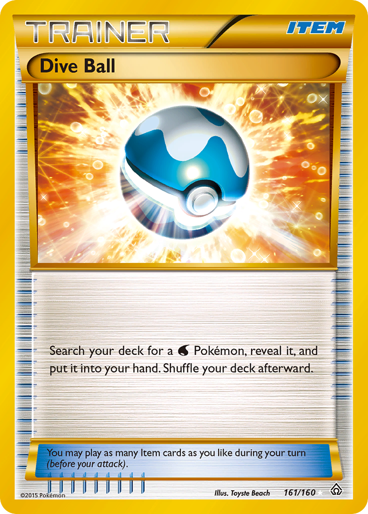 Dive Ball 161 Rare Secret card from Primal Clash