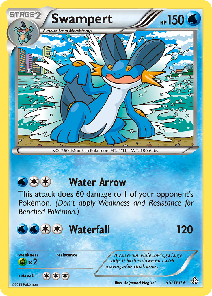 Swampert 35 Rare card from Primal Clash