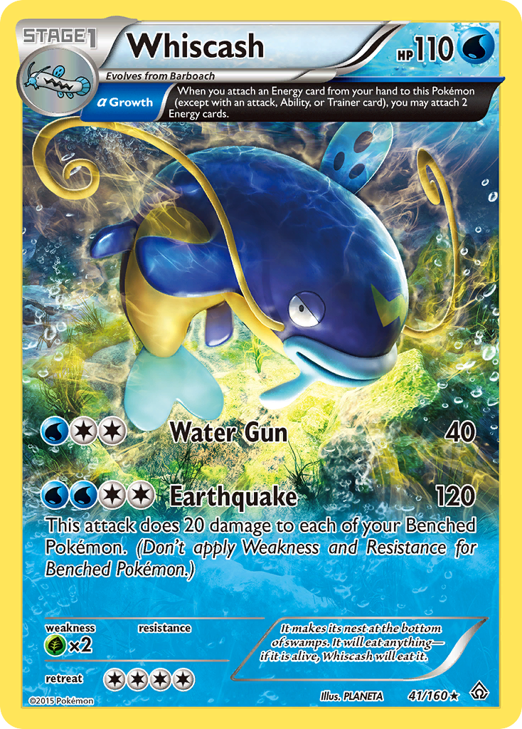 Whiscash 41 Rare card from Primal Clash