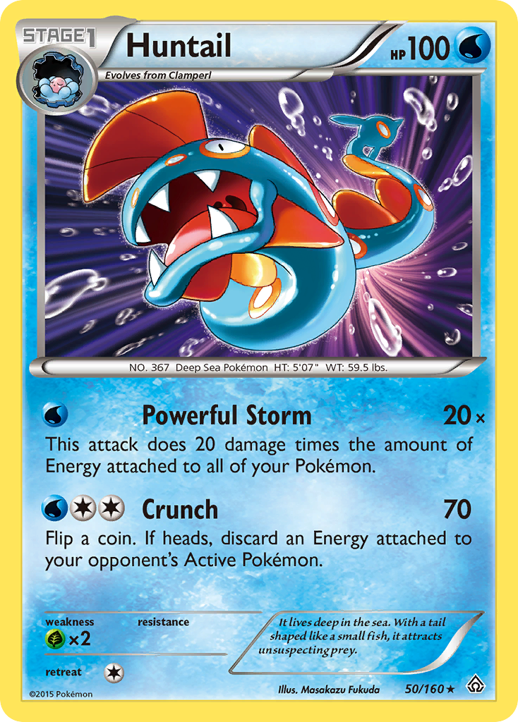 Huntail 50 Rare Holo card from Primal Clash