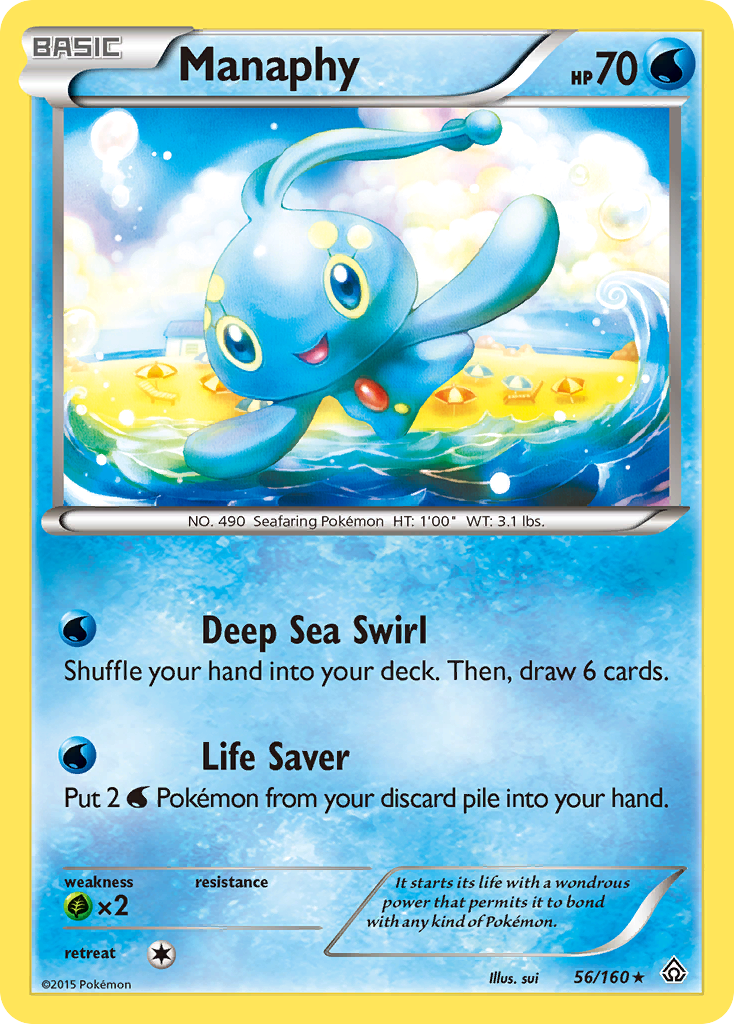 Manaphy 56 Rare Holo card from Primal Clash