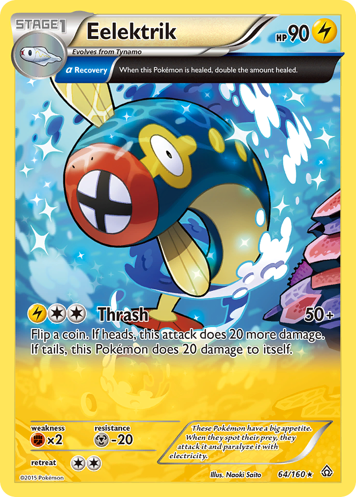 Eelektrik 64/160 Rare card from Primal Clash