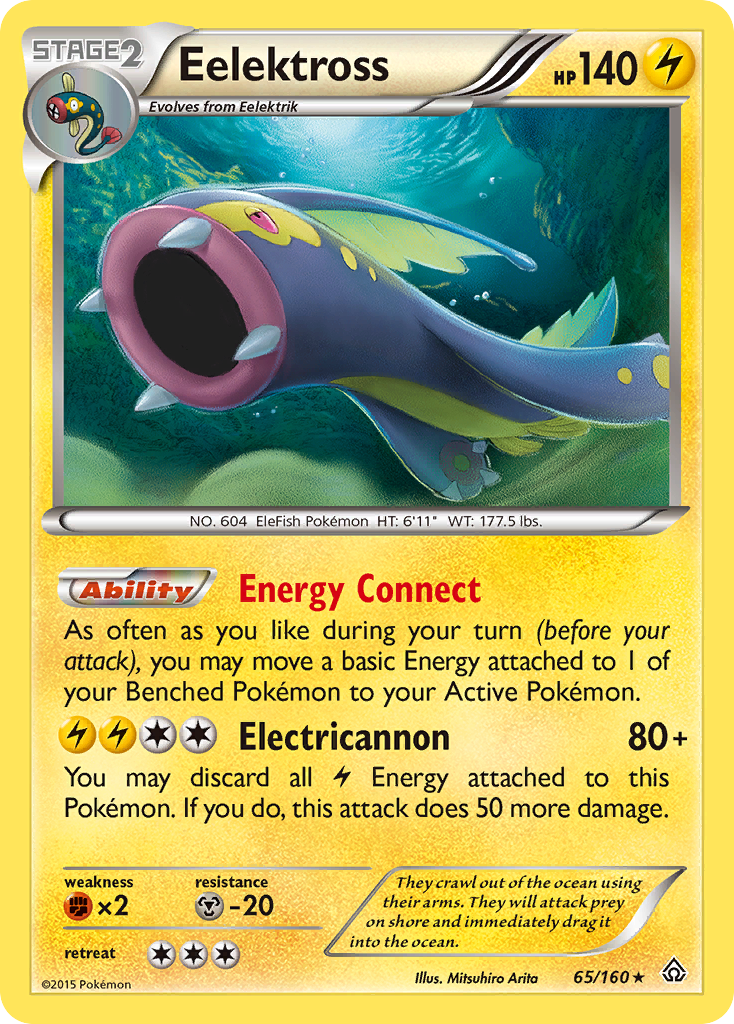 Eelektross 65 Rare Holo card from Primal Clash