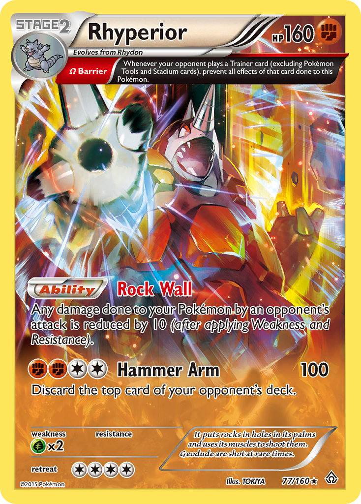 Rhyperior 77/160 Rare Holo card from Primal Clash
