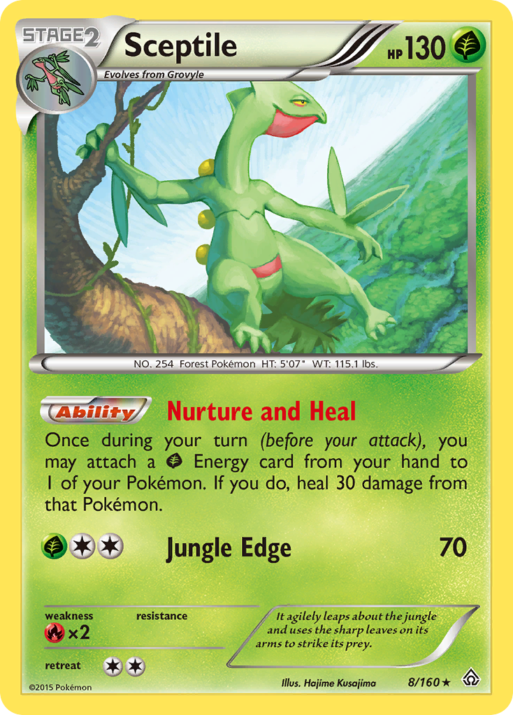 Sceptile 8 Rare card from Primal Clash