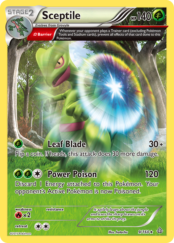 Sceptile 9 Rare Holo card from Primal Clash