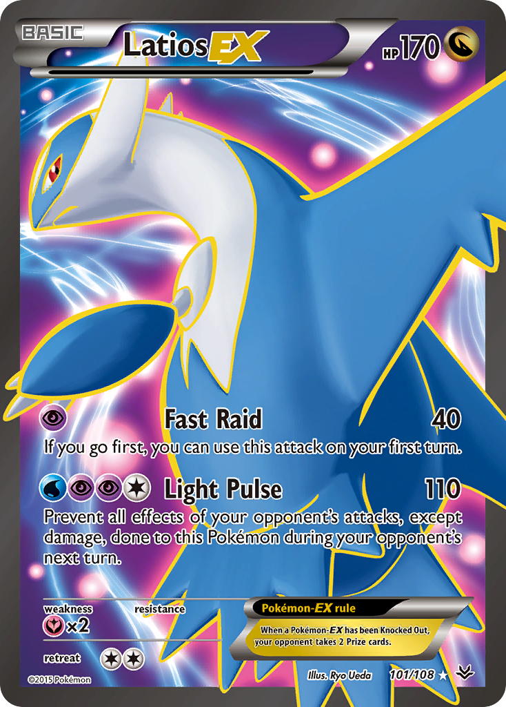 Latios-EX 101/108 Rare Ultra card from Roaring Skies