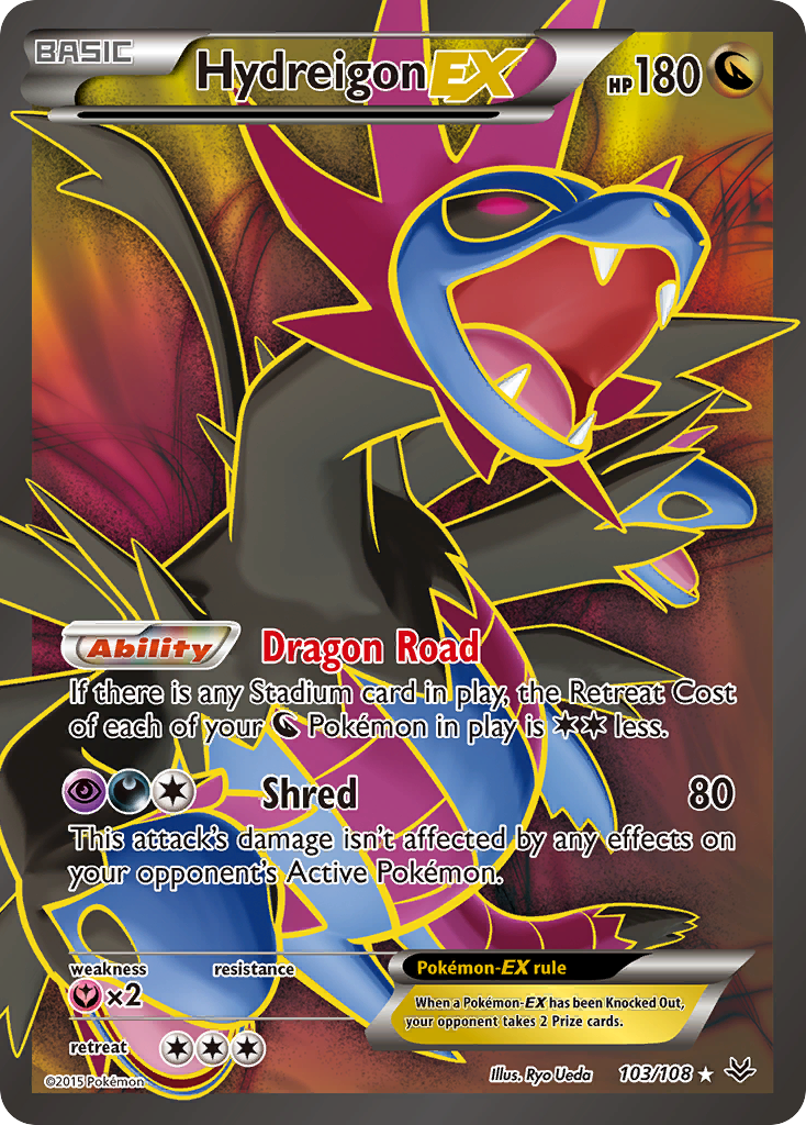 Hydreigon-EX 103 Rare Ultra card from Roaring Skies