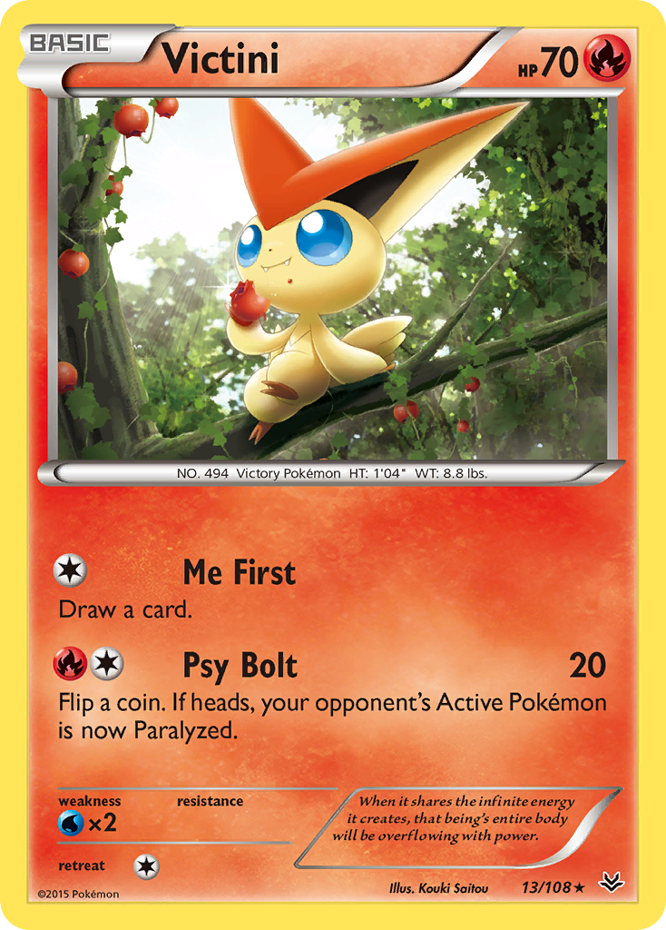 Victini 13 Rare card from Roaring Skies