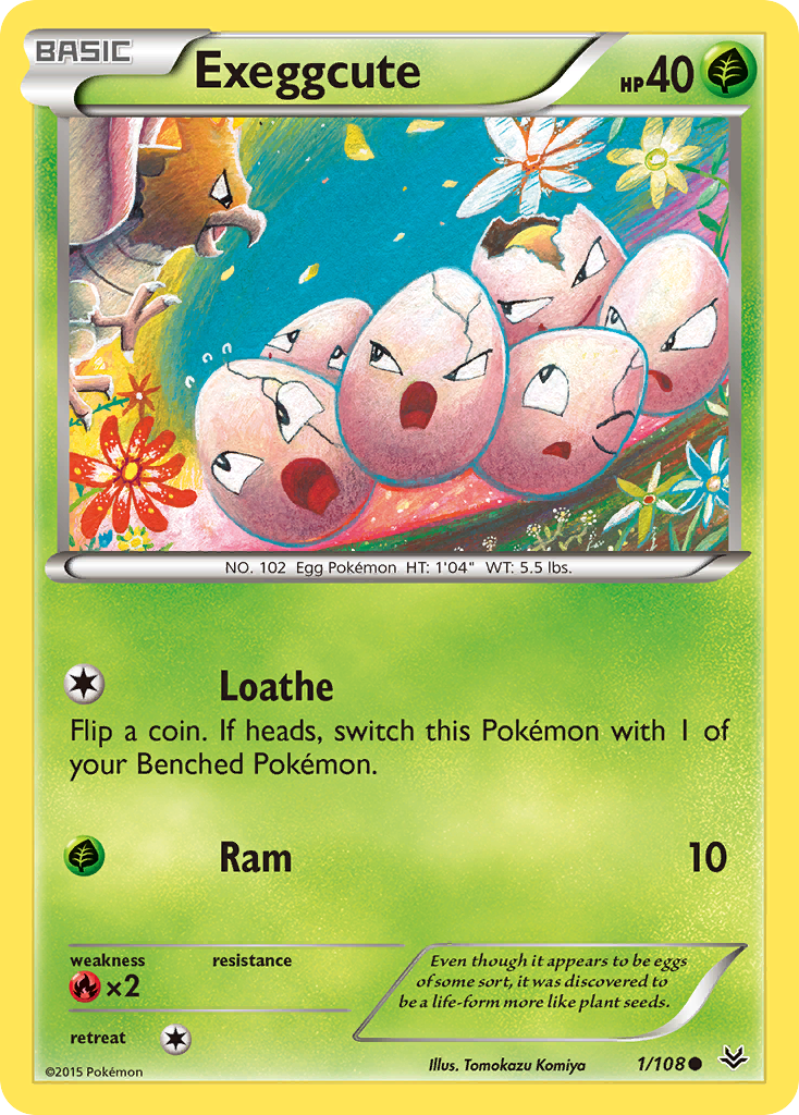 Exeggcute 1/108 Common card from Roaring Skies