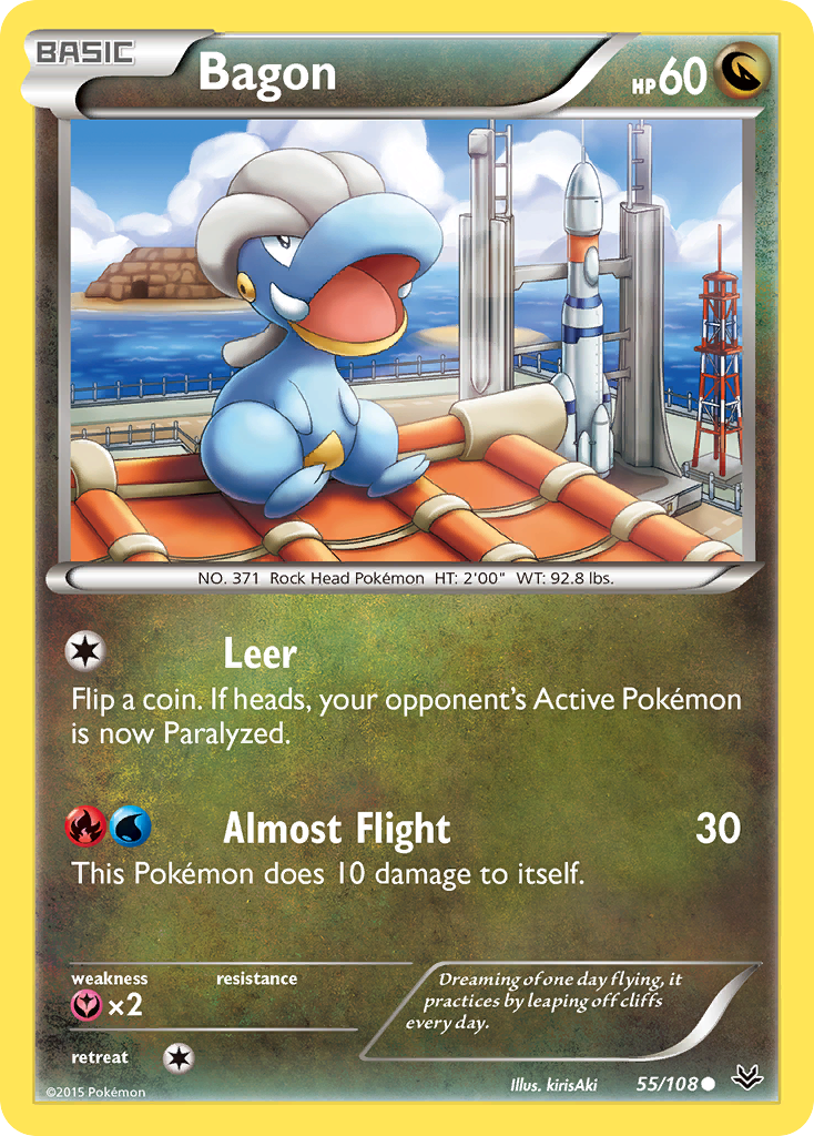 Bagon 55/108 Common card from Roaring Skies