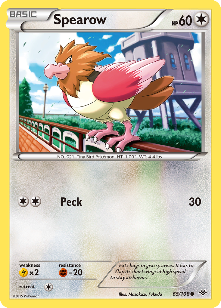 Spearow 65 Common card from Roaring Skies