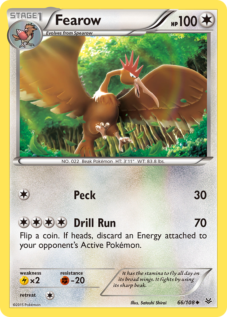 Fearow 66 Uncommon card from Roaring Skies