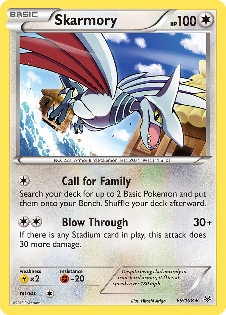 Skarmory 69 Rare card from Roaring Skies
