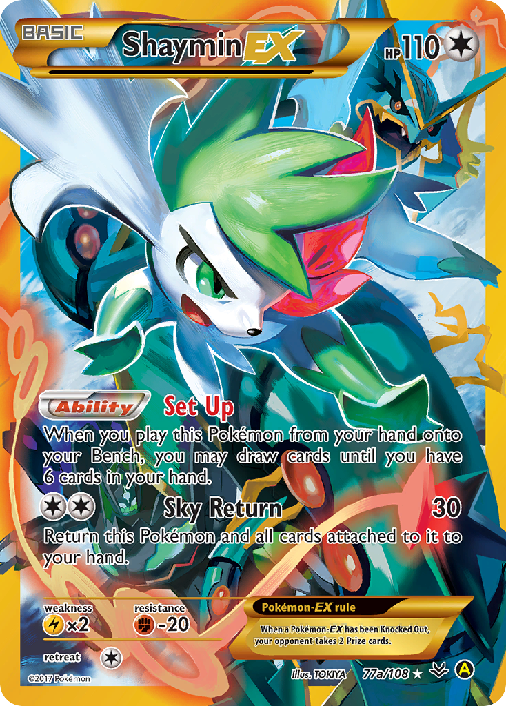 Shaymin-EX 77a/108 Rare Ultra card from Roaring Skies