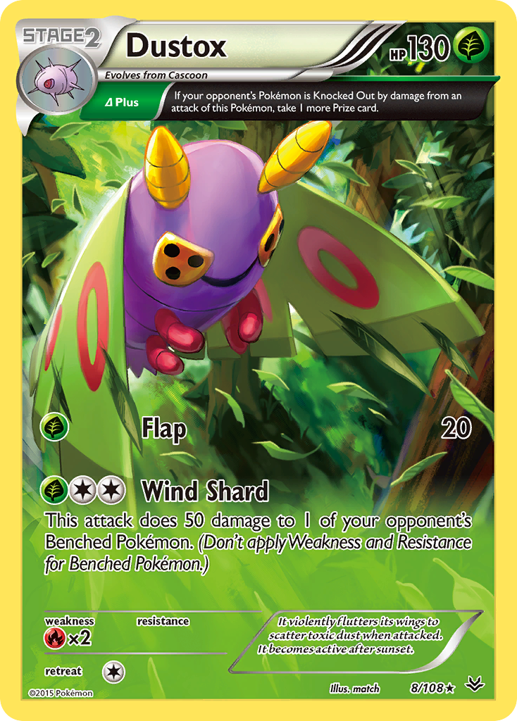 Dustox 8 Rare card from Roaring Skies