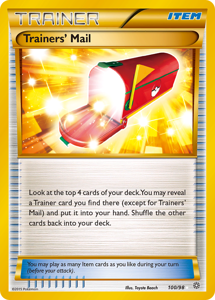 Trainers' Mail 100 Rare Secret card from Ancient Origins