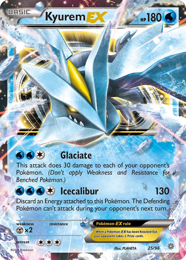 Kyurem-EX 25/98 Rare Holo EX card from Ancient Origins