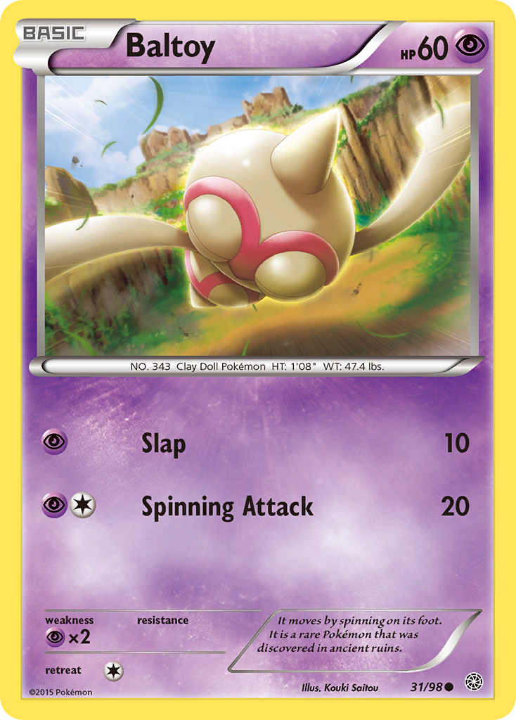 Baltoy 31 Common card from Ancient Origins