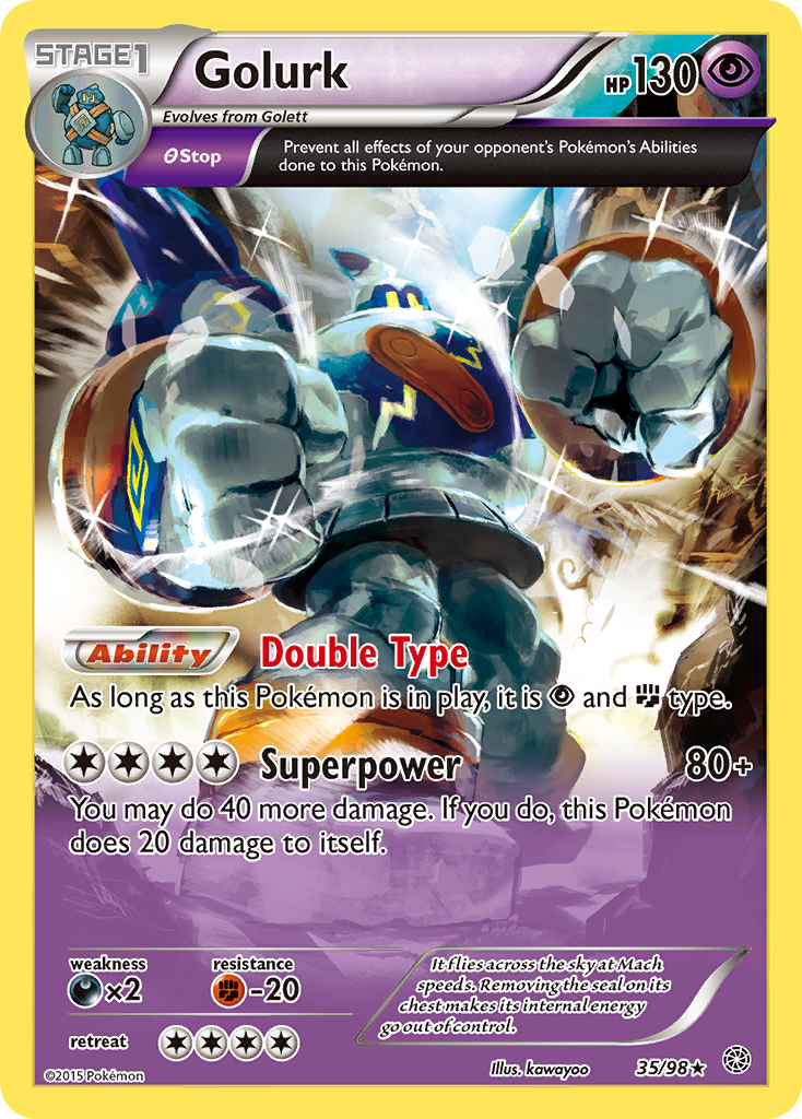 Golurk 35 Rare card from Ancient Origins