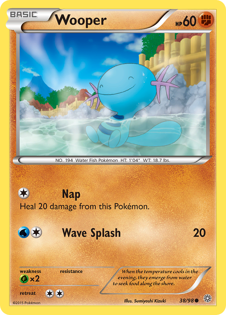 Wooper 38 Common card from Ancient Origins