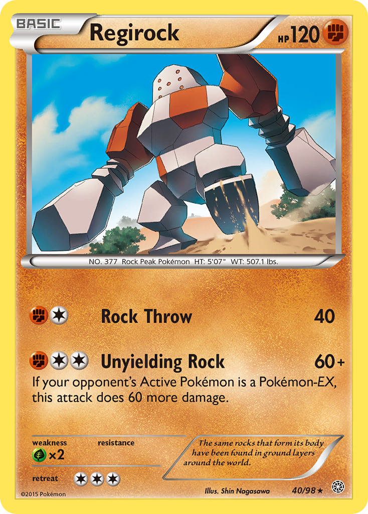 Regirock 40 Rare card from Ancient Origins