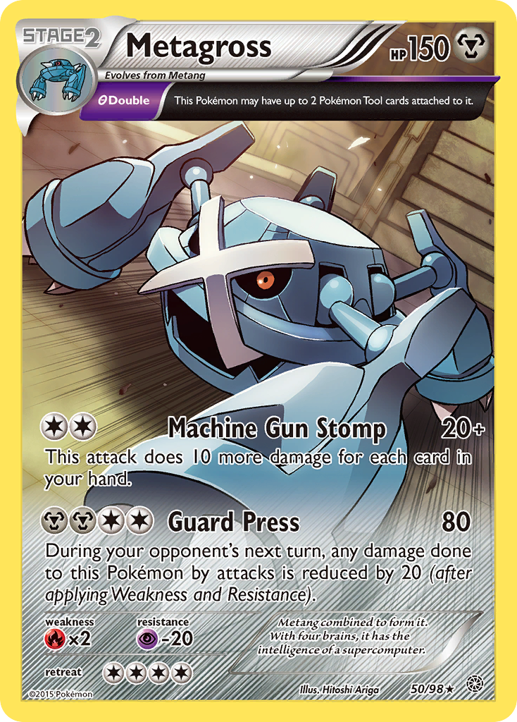 Metagross 50 Rare card from Ancient Origins